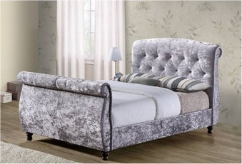 Toulouse Fabric Bed - Grey